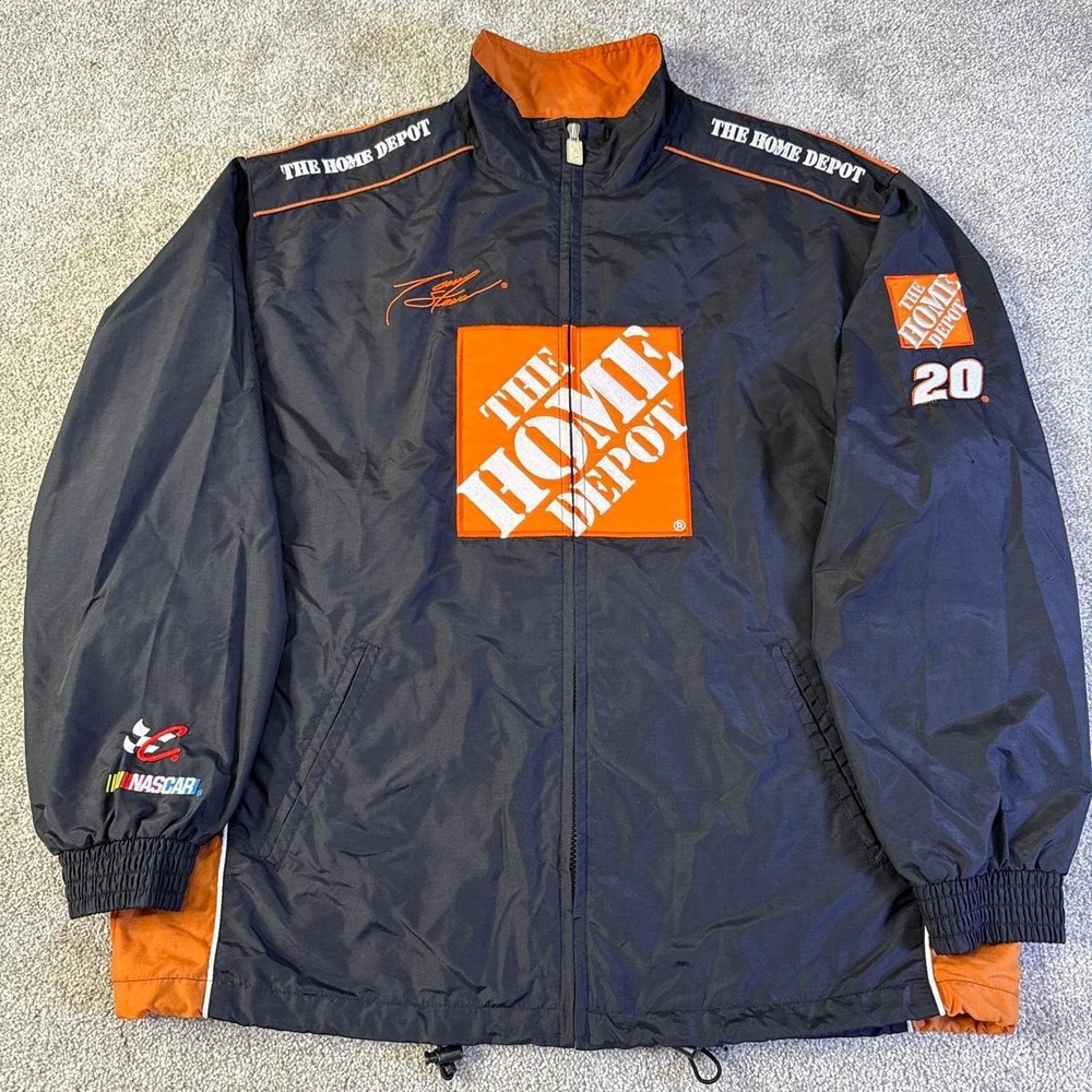 Vintage Tony Stewart NASCAR Home Depot Jacket Large Chase Authentics Racing